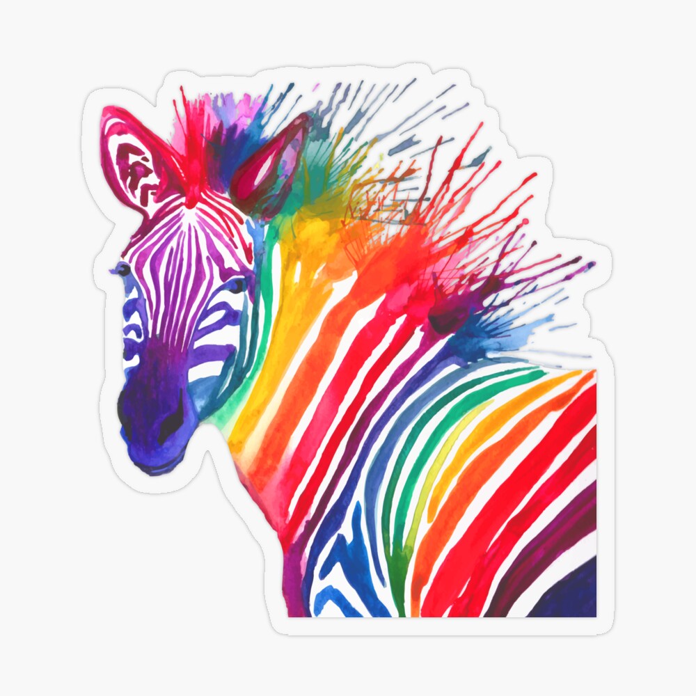 Rainbow Zebra Pride Art Print for Sale by DellaMorteArts