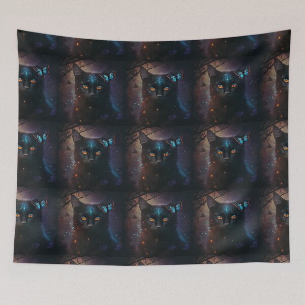 Item preview, Moon The Black Fairy Cat 9 designed and sold by idreamaboutcats.