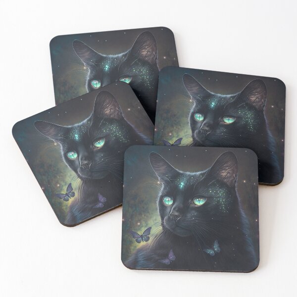 Item preview, Moon The Black Fairy Cat 10 designed and sold by idreamaboutcats.