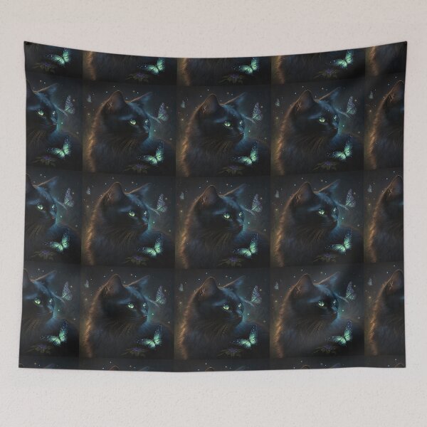 Item preview, Moon The Black Fairy Cat 11 designed and sold by idreamaboutcats.