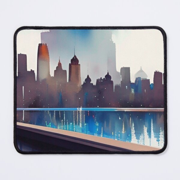 Item preview, Lyon Skyline watercolor designed and sold by Places On Earth.