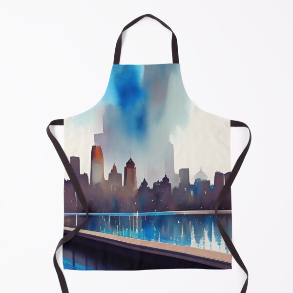 Item preview, Lyon Skyline watercolor designed and sold by Places On Earth.