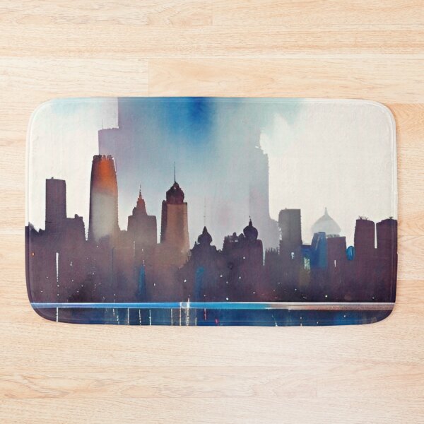 Item preview, Lyon Skyline watercolor designed and sold by Places On Earth.