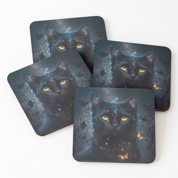 Item preview, Moon The Black Fairy Cat 12 designed and sold by idreamaboutcats.