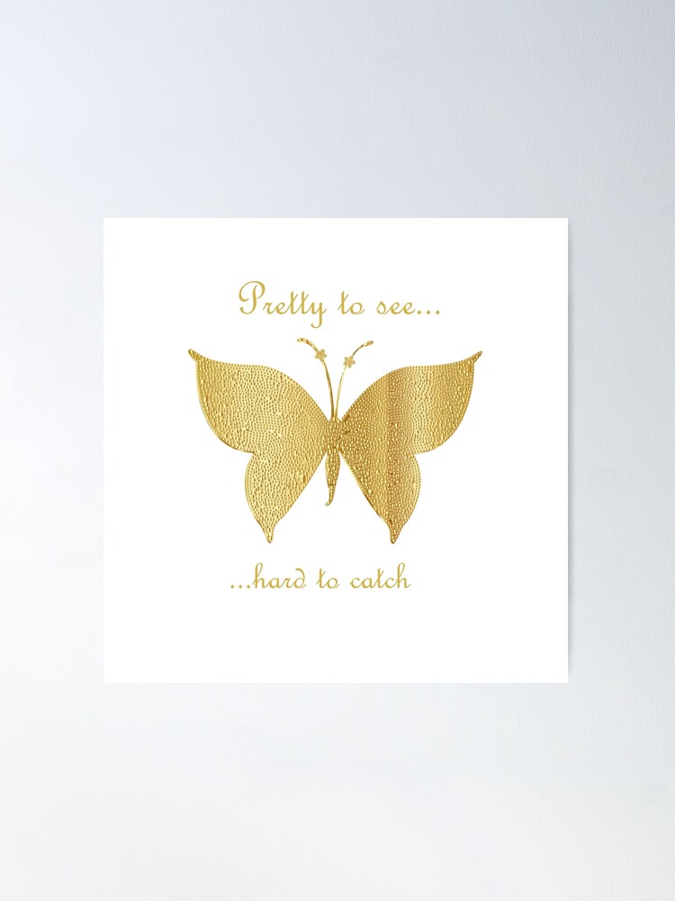 Gold Butterflies Collection, Gold Glitter Butterfly, Golden Insects By Old  Continent Design