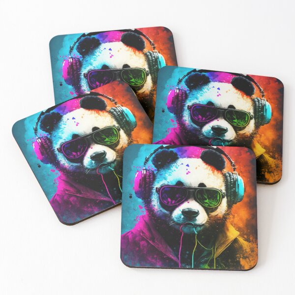 Item preview, Panda portrait. DJ Panda.  designed and sold by ColorfulAnimals.