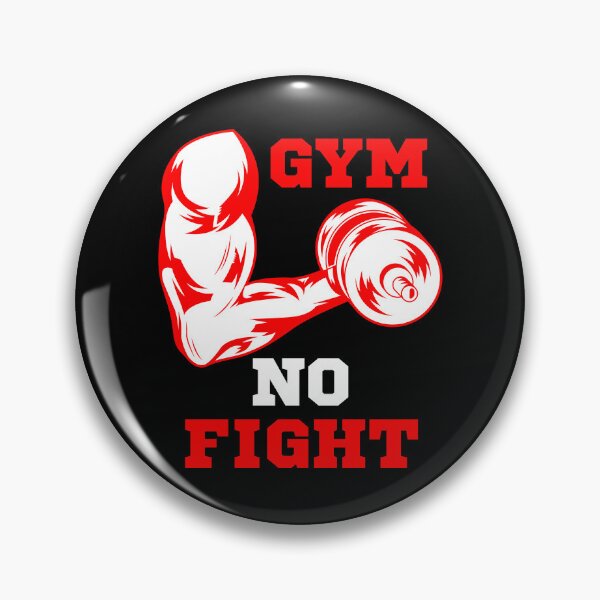 Item preview, Red Muscle Gym No Fight - Fitness Quotes designed and sold by natig-art-shop.