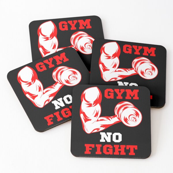 Item preview, Red Muscle Gym No Fight - Fitness Quotes designed and sold by natig-art-shop.
