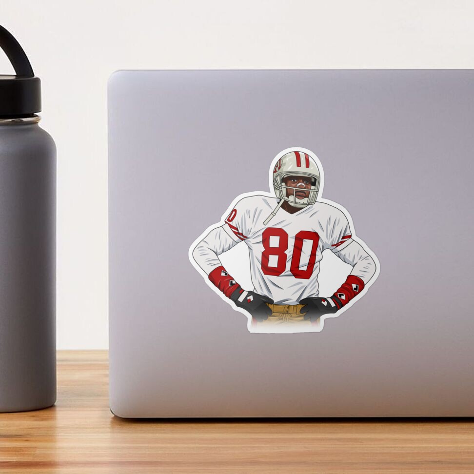 Jerry Rice Back-To Sticker for Sale by RatTrapTees