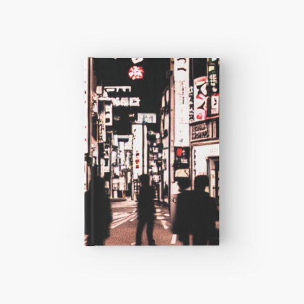  Japan Tokyo Street  at Night Hardcover Journal