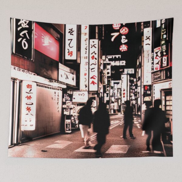 Item preview,  Japan Tokyo Street  at Night designed and sold by faizaart.