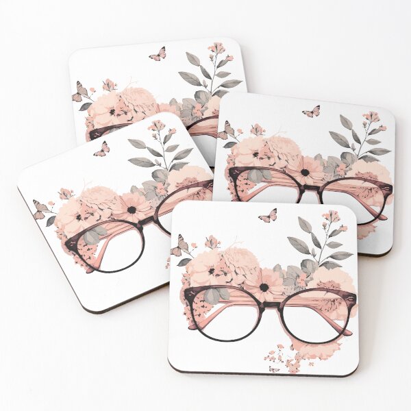Item preview, Cute glasses with flowers mothive designed and sold by Daimonxart.