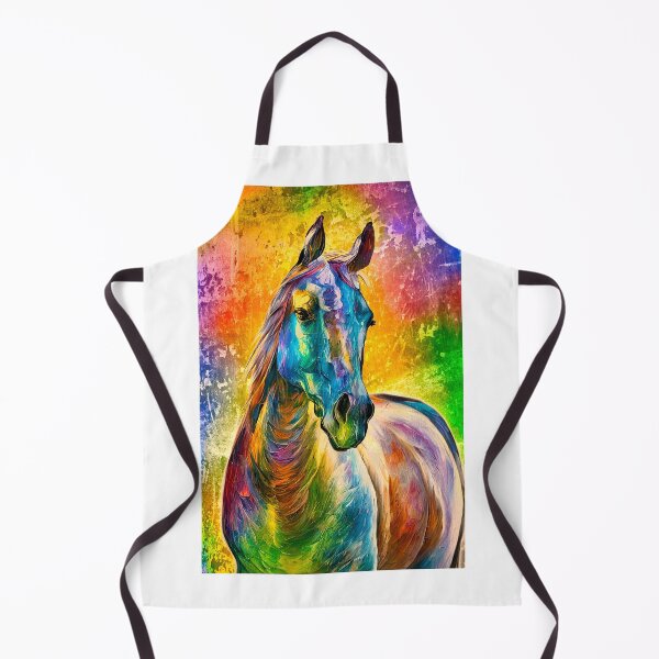 Artikelvorschau, Colorful Arabian horse on a rusty metal background – digital painting entworfen und verkauft von NickoPrints.