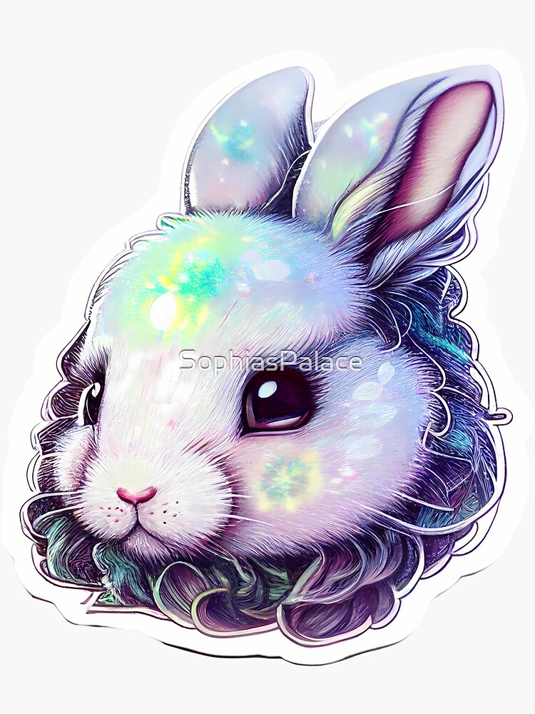 Cute mystical rabbit face