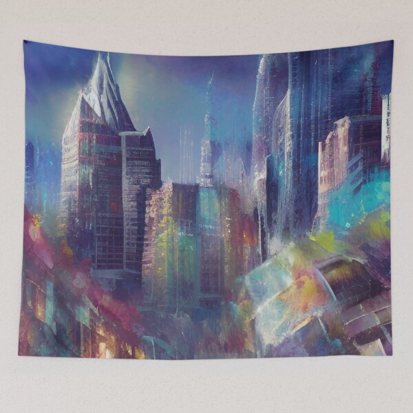 Item preview, Toledo Skyline Painting designed and sold by Places On Earth.