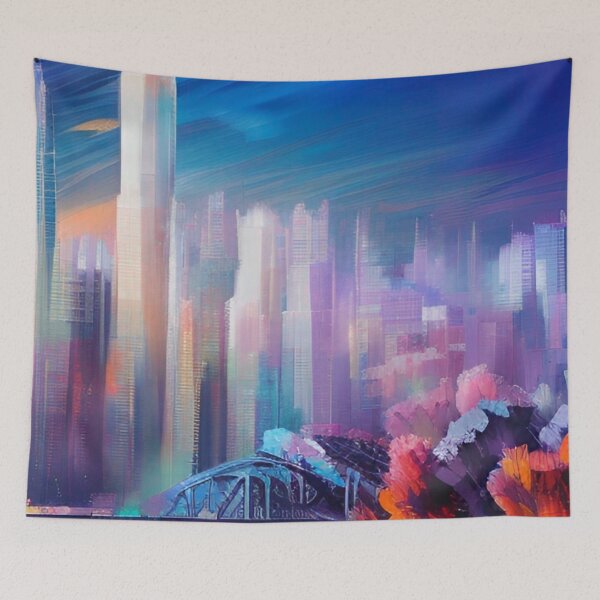 Item preview, Toledo Skyline Painting designed and sold by Places On Earth.