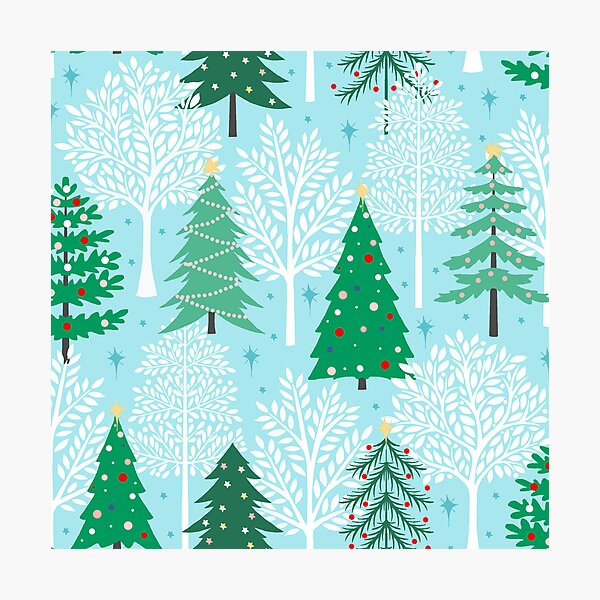 Item preview, Winter wonderland trees designed and sold by Cheekyleopard.