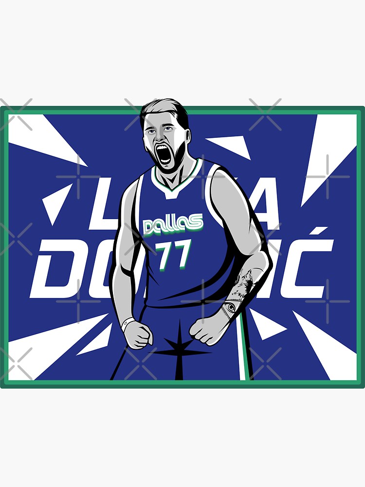 Luka Dončić 77 Sticker for Sale by GOAT Basketball