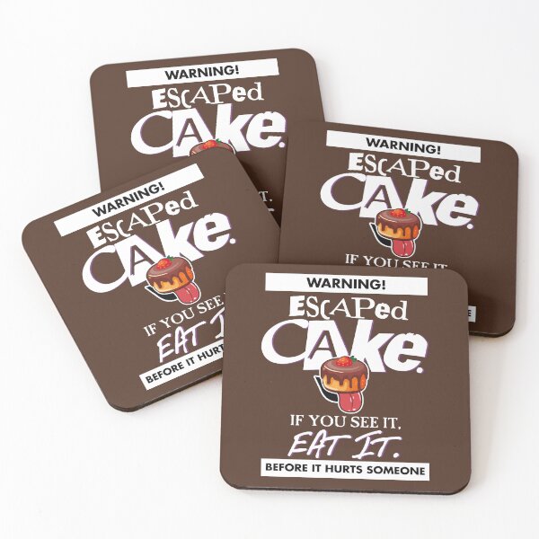 Item preview, WARNING! Escaped CAKE. If you see it, EAT IT. Before it hurts someone (WHITE - Funny Baker Cake Baking Design designed and sold by RetroTeeStudio.