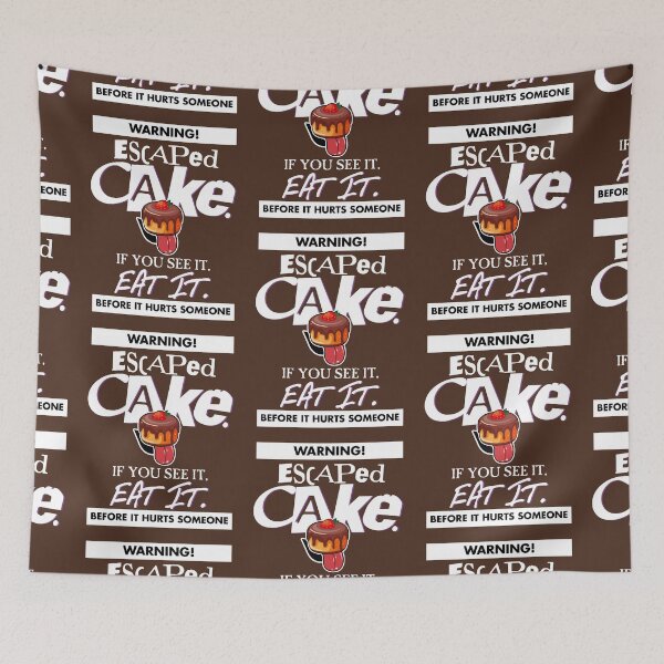 Item preview, WARNING! Escaped CAKE. If you see it, EAT IT. Before it hurts someone (WHITE - Funny Baker Cake Baking Design designed and sold by RetroTeeStudio.