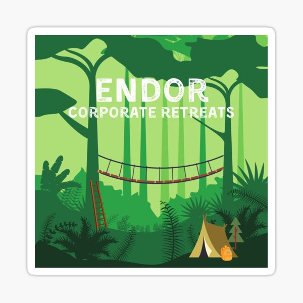 Vista previa del artículo con la obra «Retiros corporativos de Endor», diseñado y vendido por KarinaInSD.