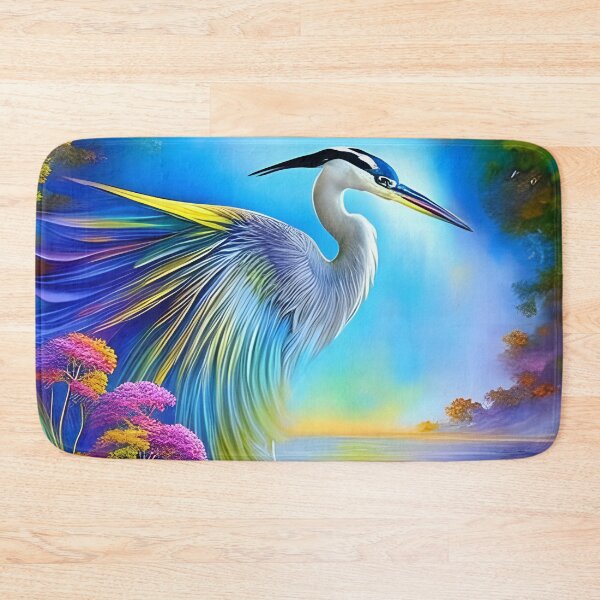 Item preview, Bright Colorful Blue Heron designed and sold by J-CCreations.