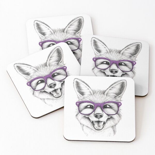 Item preview, Smiling baby fox with glasses designed and sold by RisingAir.