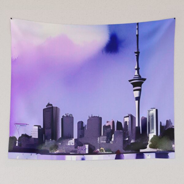 Item preview, Auckland Skyline Watercolor designed and sold by Places On Earth.