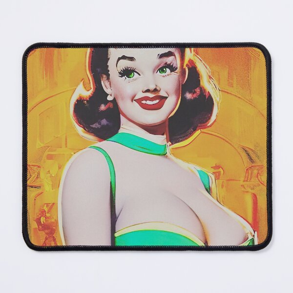 Item preview, Green Bra Pinup Girl designed and sold by cutestpinups.