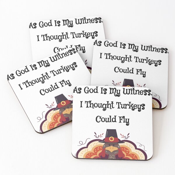 Item preview,  As god is my witness, I thought turkeys could fly (Funny Vintage Thanksgiving Desing) designed and sold by BRAZILCOOLSHIRT.