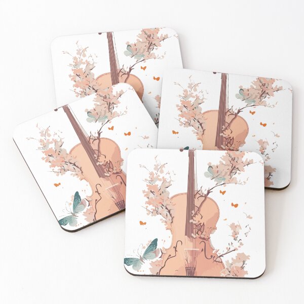 Item preview, Violin with flowers made in pastel colors designed and sold by Daimonxart.