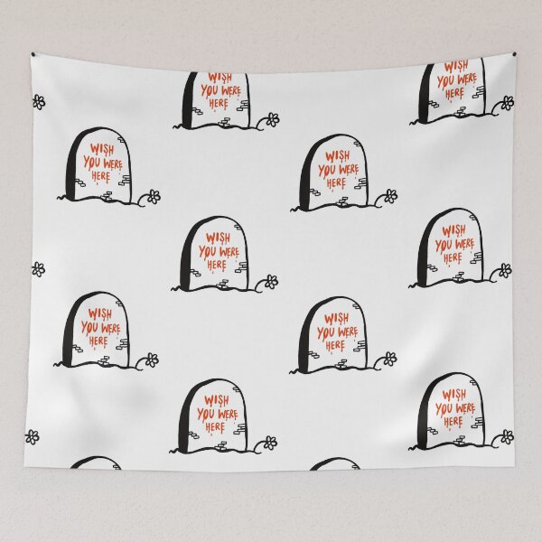 Item preview, Wish you were Here Halloween skeleton dark design  designed and sold by Tropical Blood.