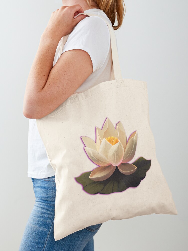 3-D Lotus Blossom Tote Bag with Hexagon Chopkey