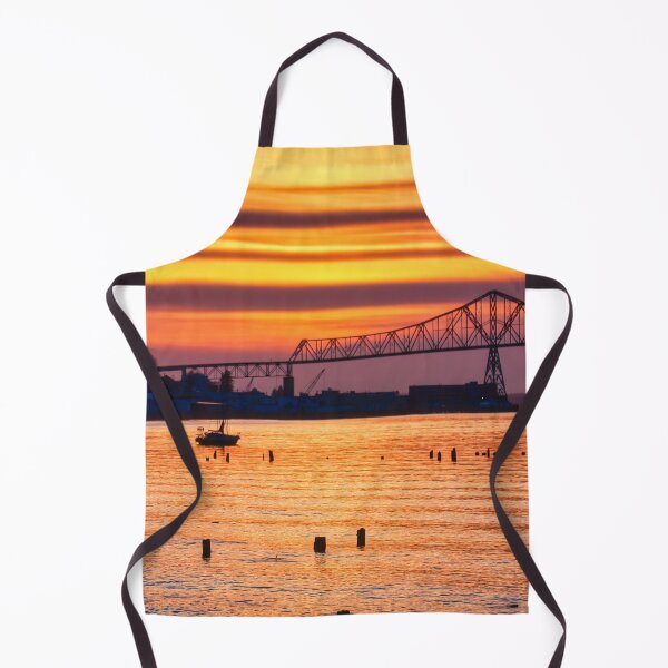 Item preview, Red sky over Astoria Bridge Oregon designed and sold by Travelways.