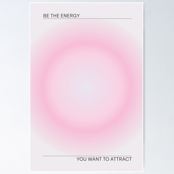 Pink Aura Energy Poster