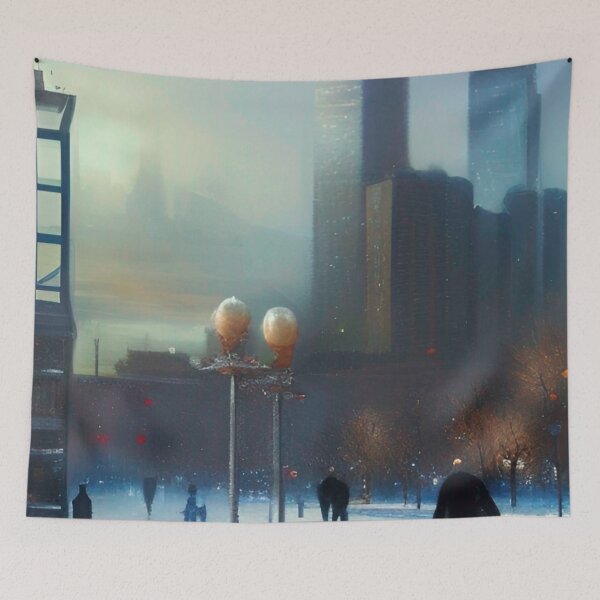 Item preview, Glasgow City Winter Art designed and sold by Places On Earth.