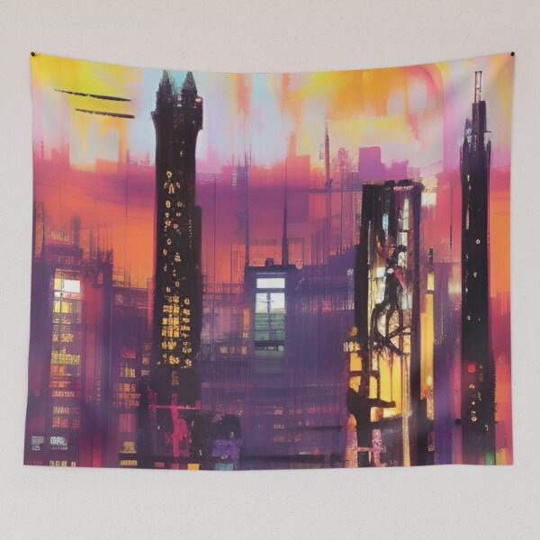 Item preview, Glasgow Skyline Art designed and sold by Places On Earth.