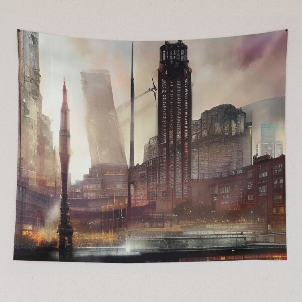 Item preview, Glasgow Skyline Painting designed and sold by Places On Earth.