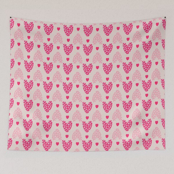 Item preview, Patrón de corazones rojos y rosas designed and sold by AusraB.