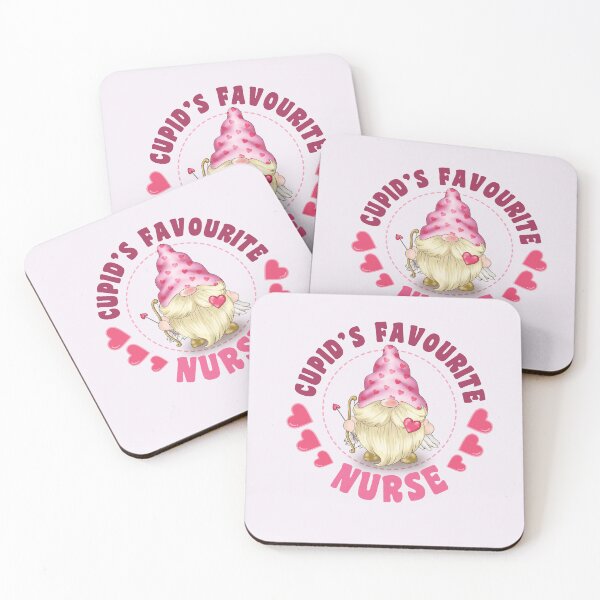 Item preview, Cupid's Favourite Nurse - Pink gnome design for Valentines Day! designed and sold by TaraGbear.