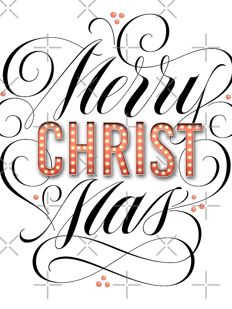 Merry Christmas Religious Marquee Lights - Calligraphy - Christian - Christ - Lettering for White by 26-Characters