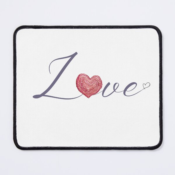 Item preview, Love Typography With A Red Embroidered Love Heart, I Love You, Love Icon designed and sold by Flowerartlovers.
