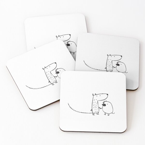 Item preview, Two funnie little creatures animals holding hands designed and sold by RBBll.