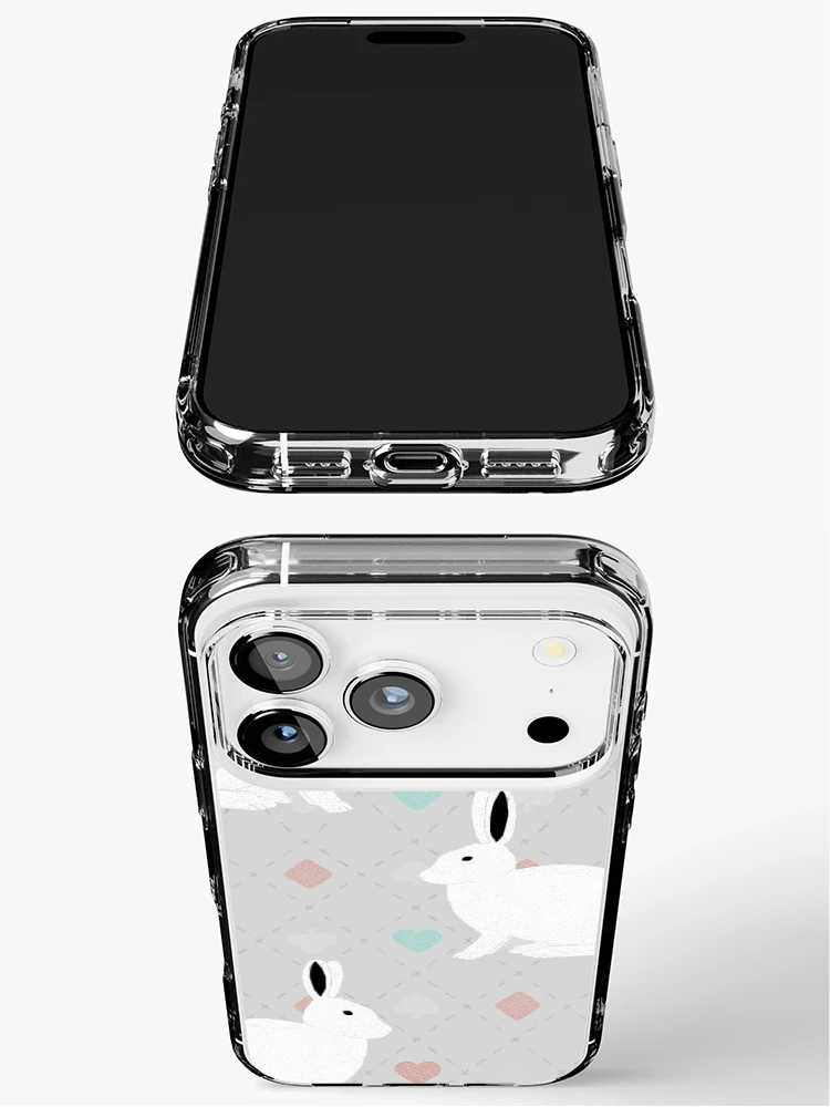 Thumbnail 3 of 5, iPhone Case, White Rabbit Pattern designed and sold by Meronpan-Store.