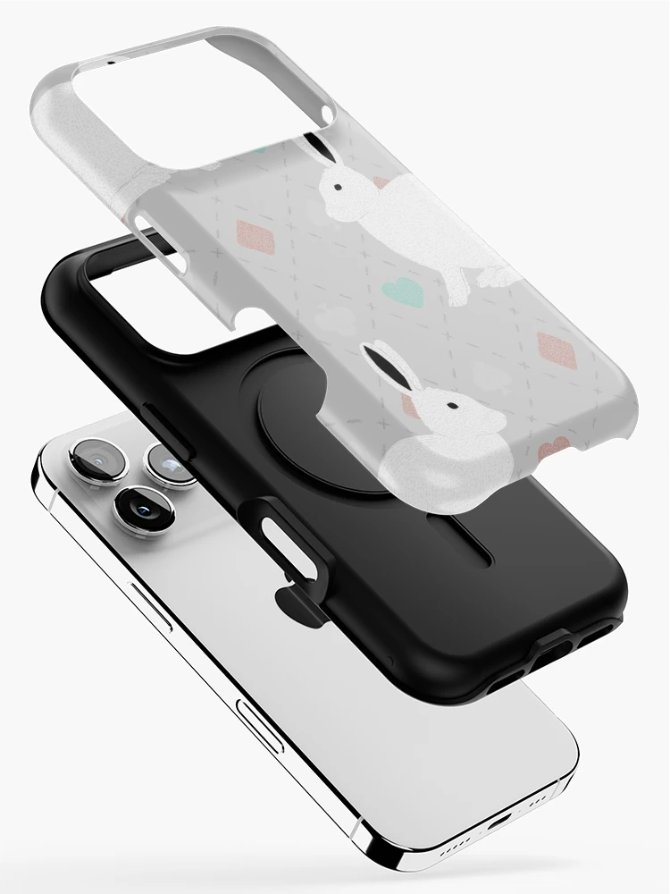 Thumbnail 2 of 4, iPhone Case, White Rabbit Pattern designed and sold by Meronpan-Store.