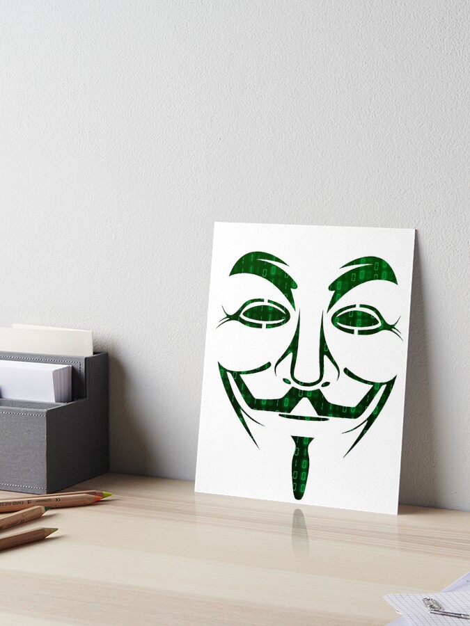 Anonymous mask logo Art Board Print for Sale by pardock