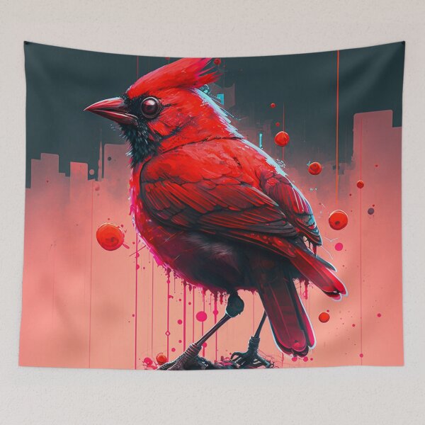 Item preview, Cyberpunk Cardinal Bird designed and sold by UncannyCanvas.