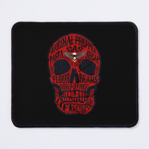 Item preview, Red SHTF Original Prepper Skull designed and sold by ALesterDesign.