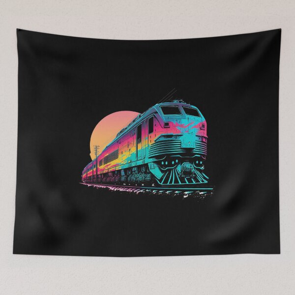 Item preview, Train Graphic Synthwave designed and sold by ArtShanth.