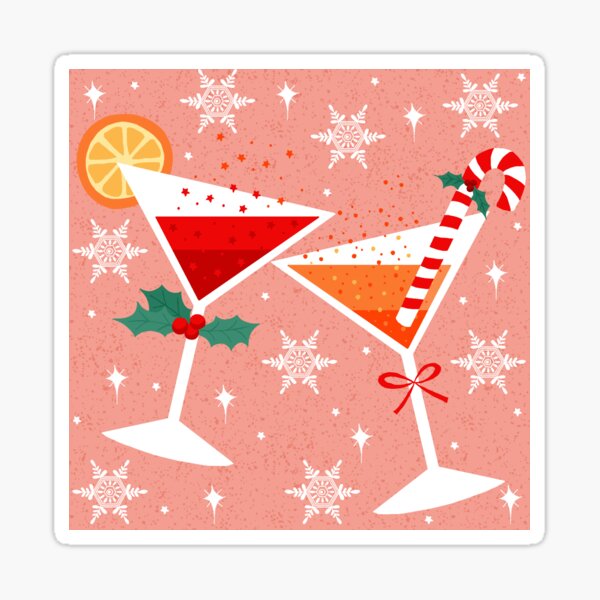 Christmas cocktails Sticker
